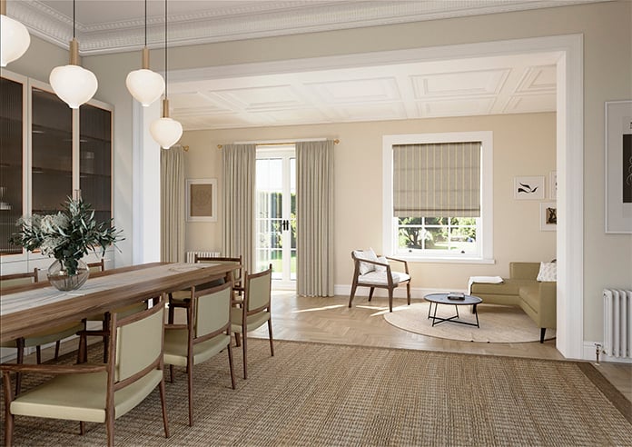 Bellagio Stripe, Golden Nectar - Roman Blind - Image 6